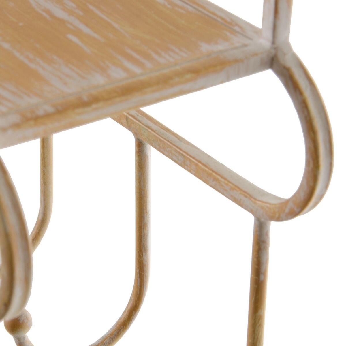 Полка 43 x 13 x 84 cm Натуральный Металл Белый-5