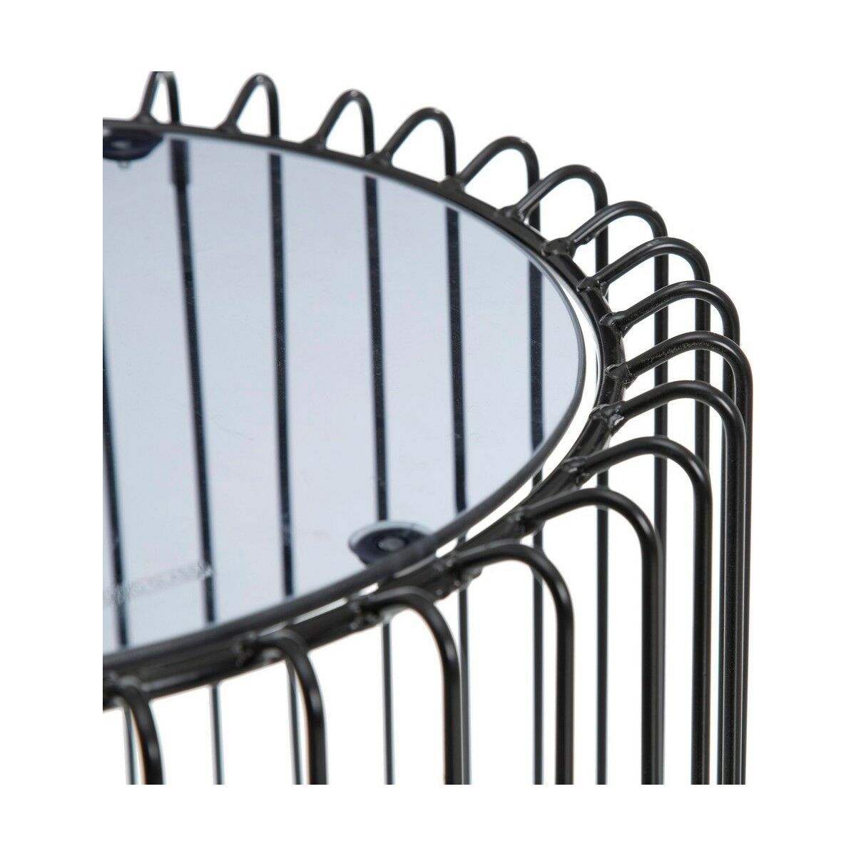 Вспомогательный стол Стеклянный Чёрный Металл 45 x 45 x 45 cm-5