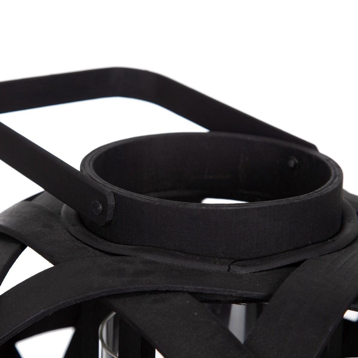 Фонарь Подсвечник Чёрный Бамбук 30 x 30 x 26 cm-4