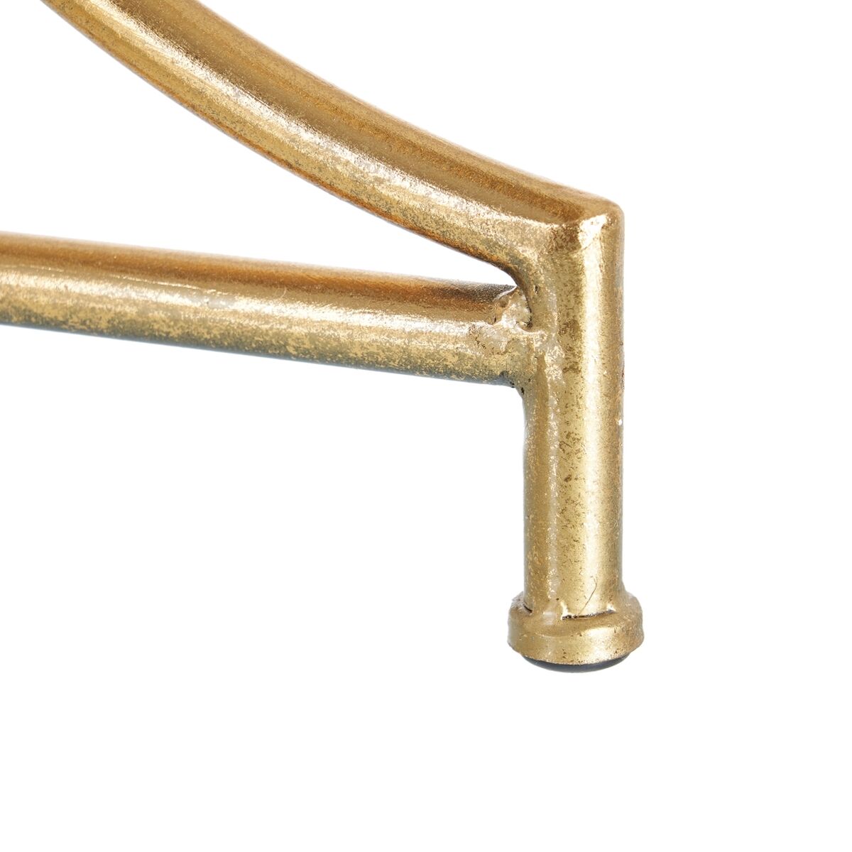 Вспомогательный стол 51 x 51 x 63 cm Стеклянный Позолоченный Металл-2