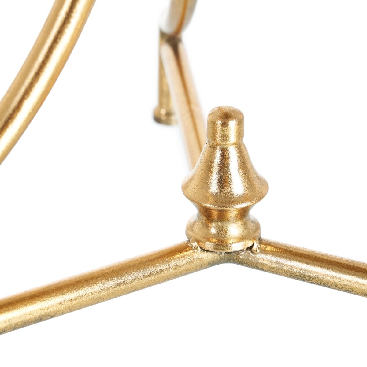 Вспомогательный стол 51 x 51 x 63 cm Стеклянный Позолоченный Металл-3