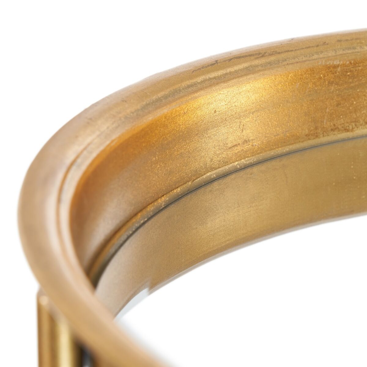 Вспомогательный стол 51 x 51 x 63 cm Стеклянный Позолоченный Металл-6