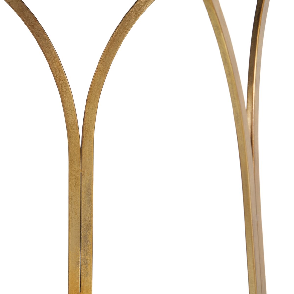 Вспомогательный стол 53,5 x 53,5 x 59 cm Стеклянный Позолоченный Металл-4