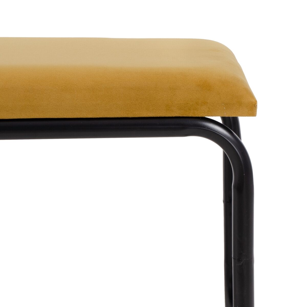 Банкетка 110 x 40 x 68 cm Синтетическая ткань Металл Охра-4