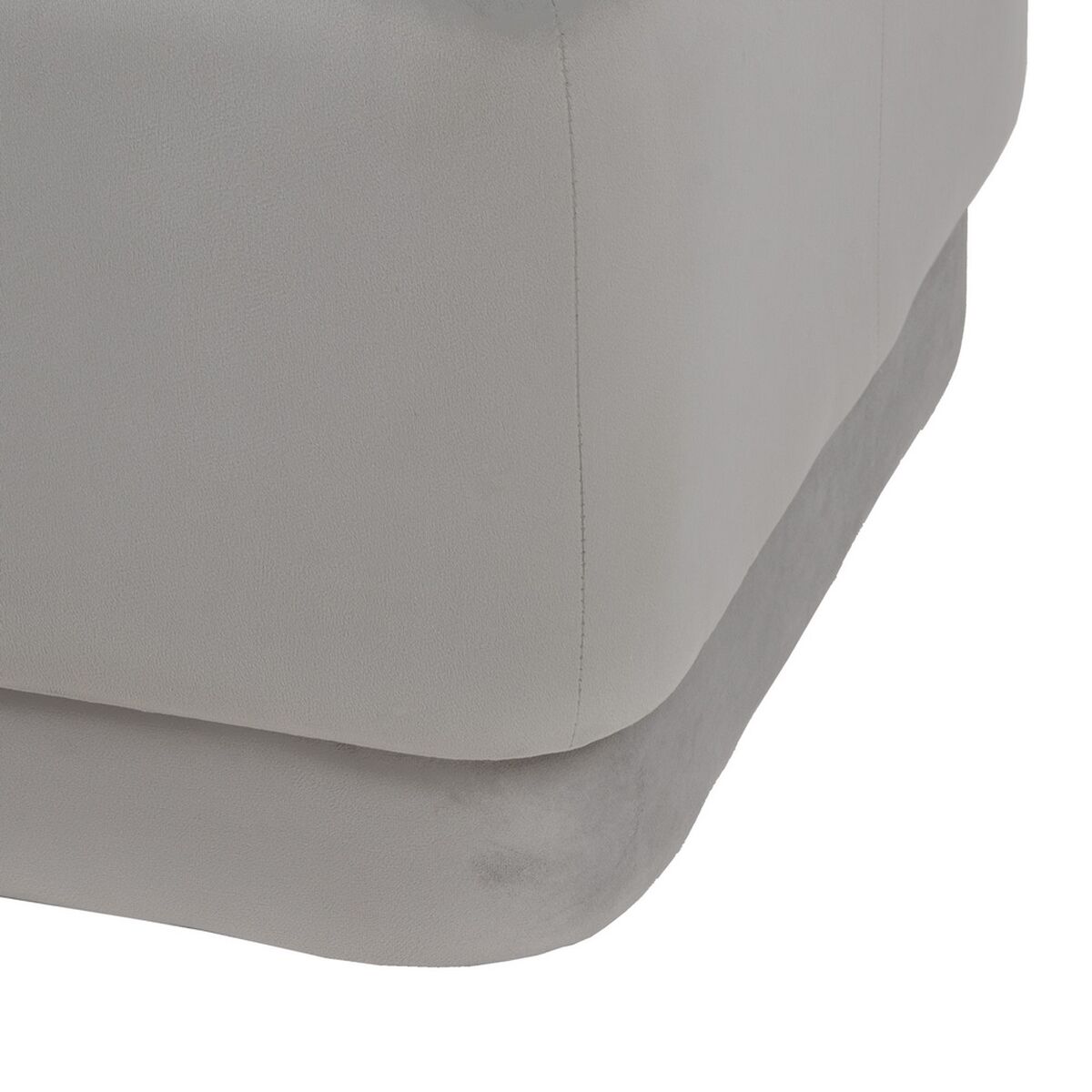 Пуф Синтетическая ткань Серый Деревянный 60 x 60 x 40 cm-4