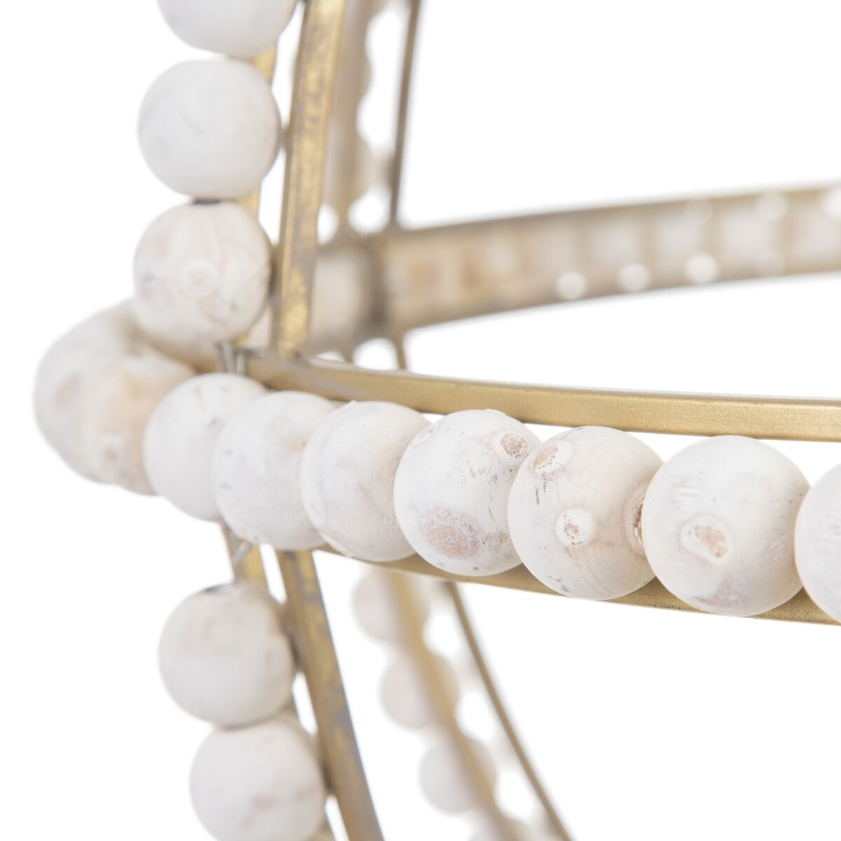 Потолочный светильник 54 x 54 x 54 cm Металл Деревянный Белый-3