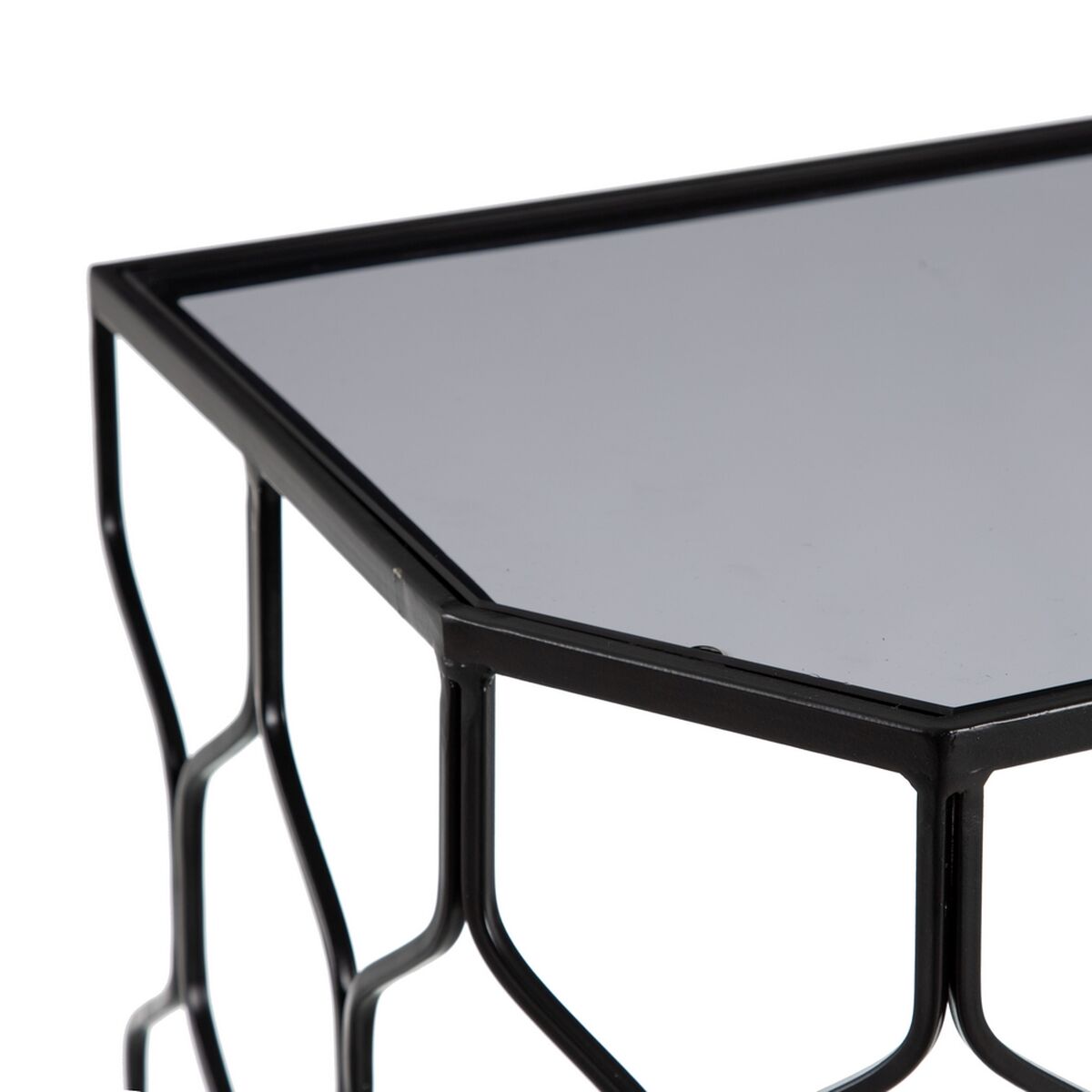 Мебель для прихожей Стеклянный Чёрный Металл (2 штук)-7