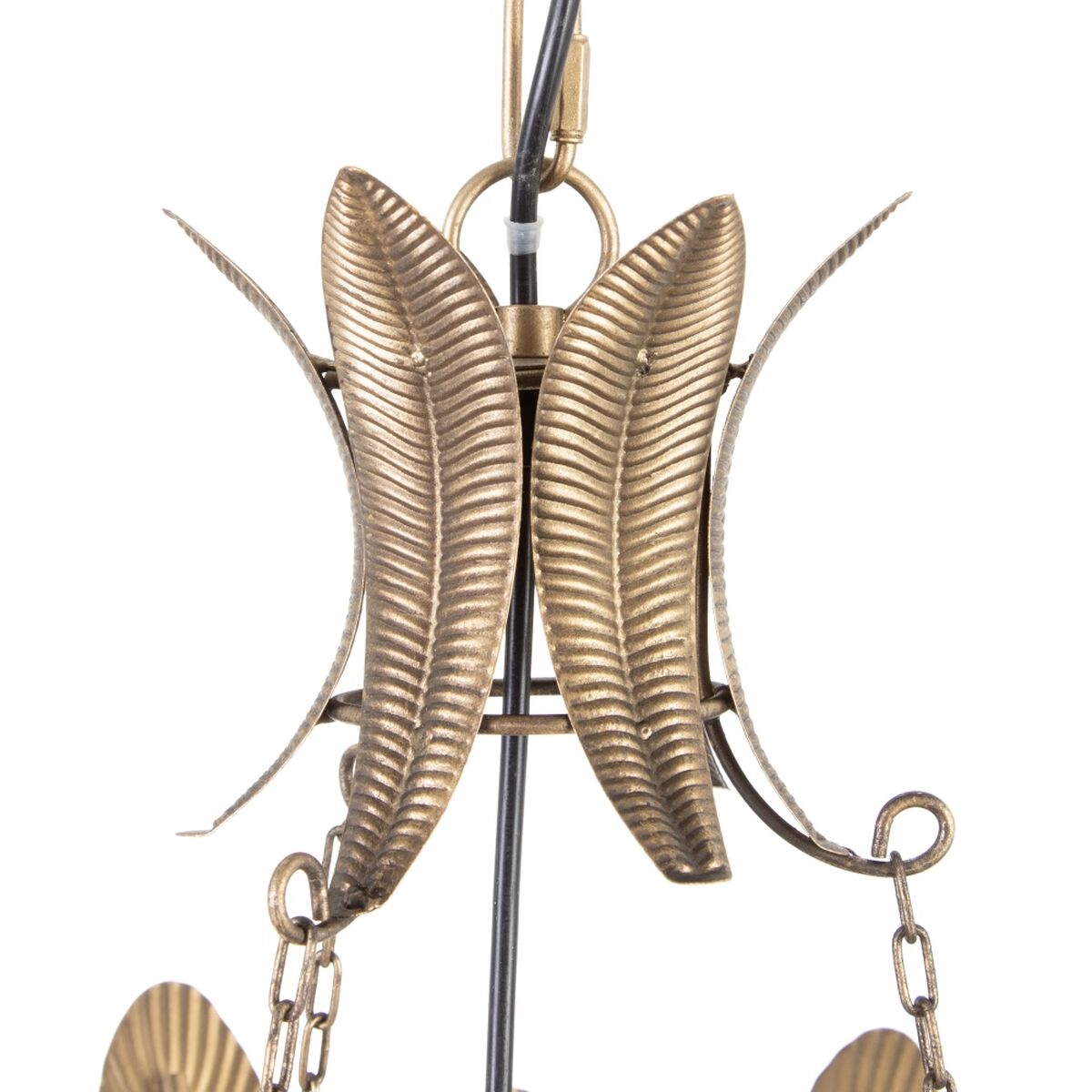 Потолочный светильник 55 x 55 x 60 cm Листья Позолоченный Металл-6