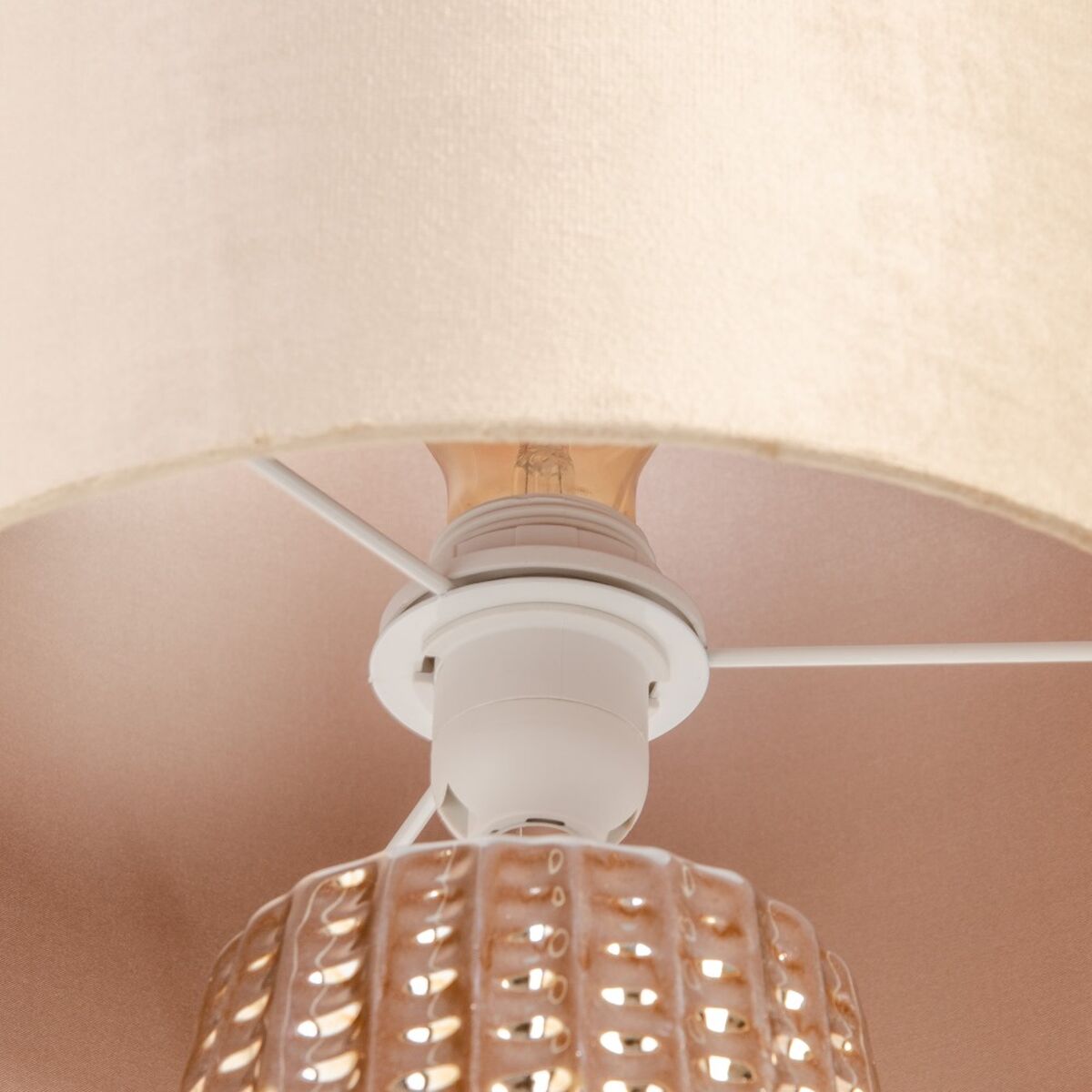 Настольная лампа Позолоченный Велюр Керамика 60 W 220 V 240 V 220-240 V 30 x 30 x 40 cm-6