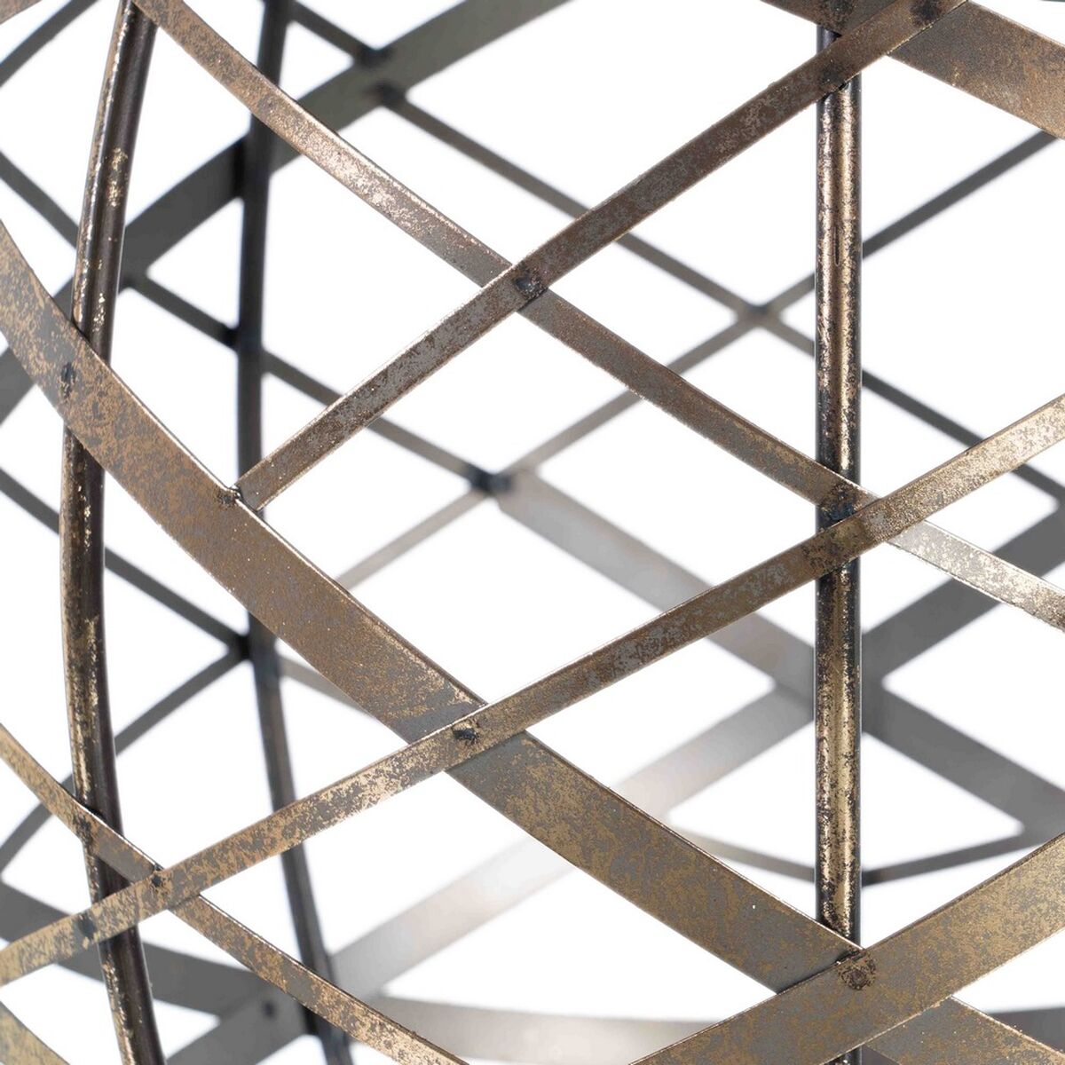 Вспомогательный стол 42 x 42 x 40 cm Стеклянный Серый Позолоченный Металл-3