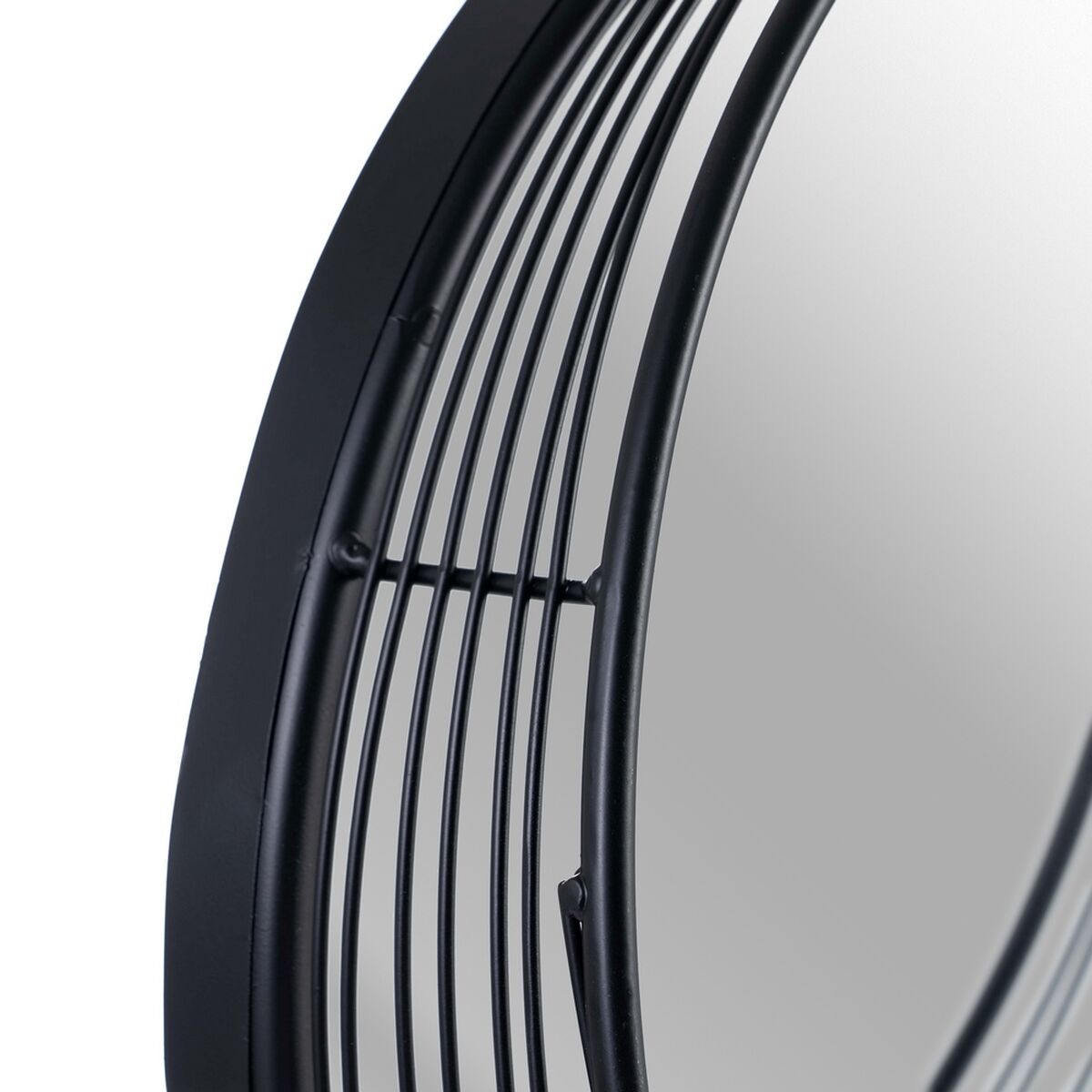 Настенное зеркало 41 x 13 x 41 cm Чёрный Металл-4