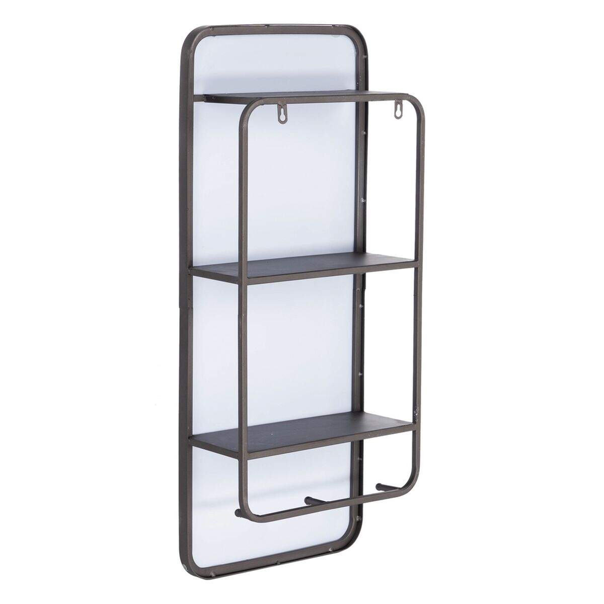 Настенное зеркало 35 x 15 x 81 cm Чёрный Металл-7