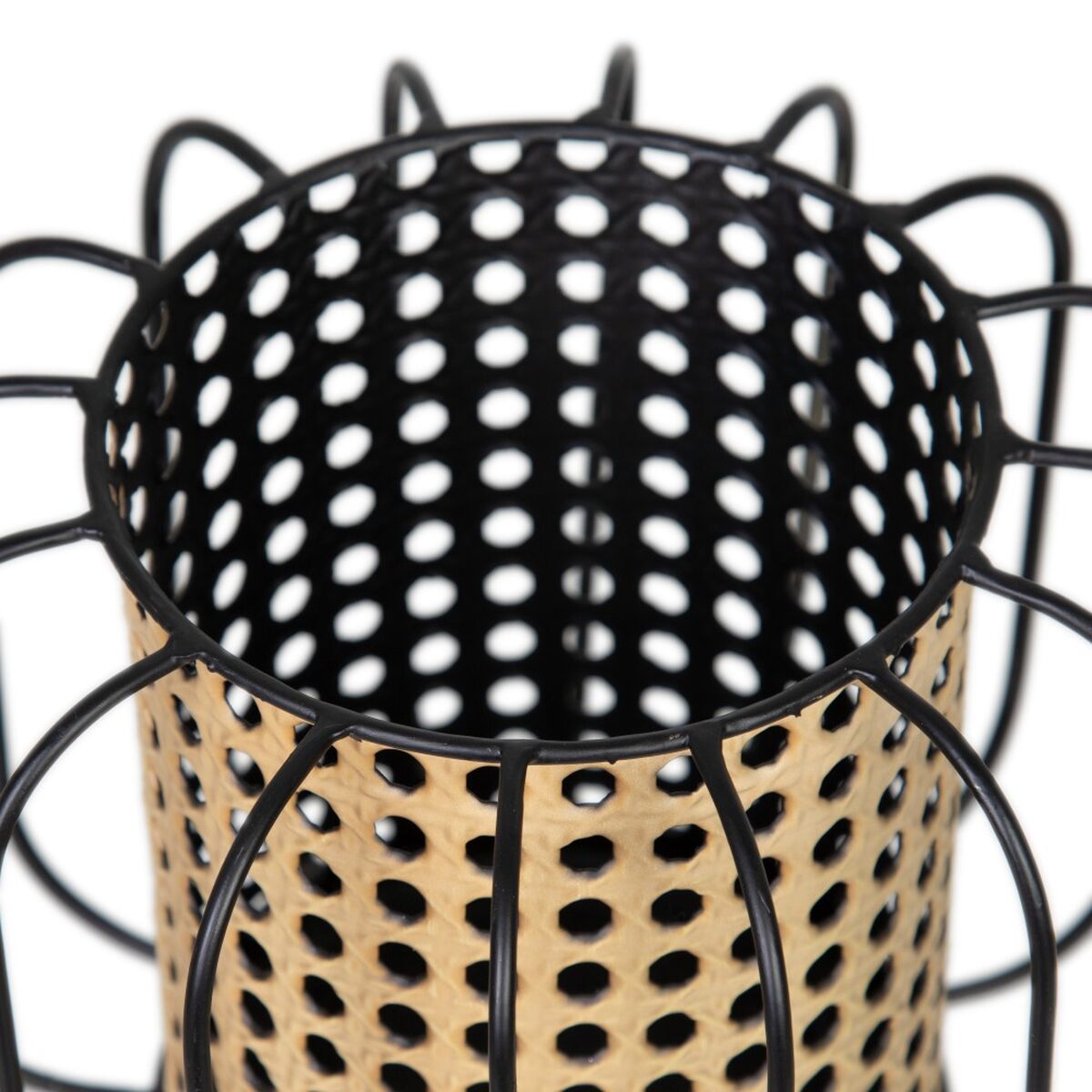 Подсвечник 18,5 x 18,5 x 16,5 cm Натуральный Чёрный Металл-3