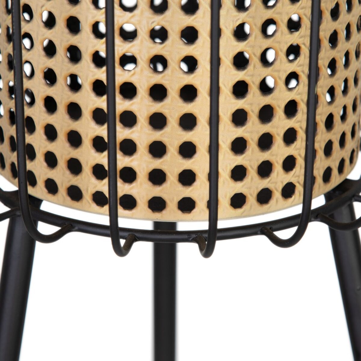 Подставка под цветочный горшок 24,5 x 24,5 x 54 cm Натуральный Чёрный Металл-2