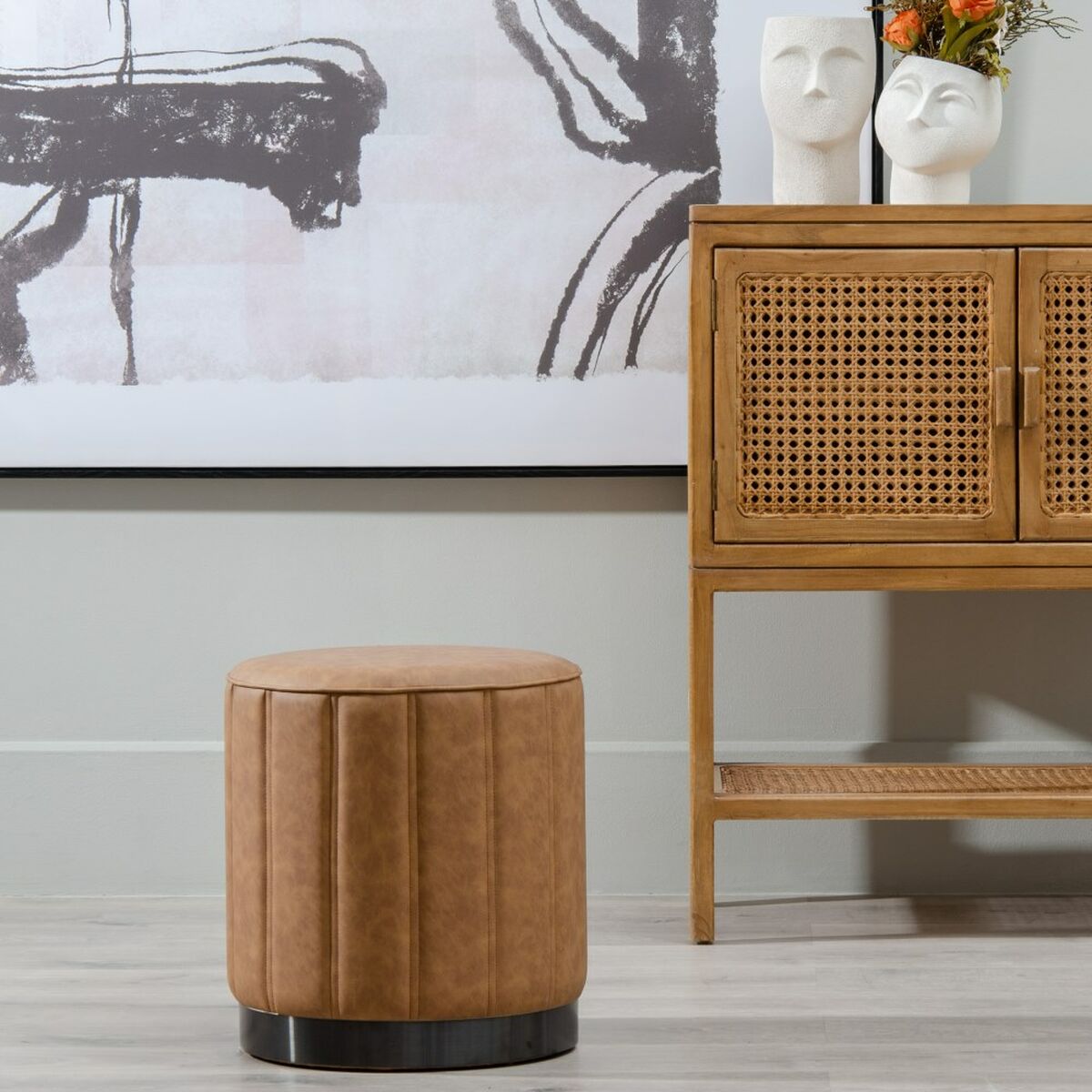 Пуф Коричневый Искусственная кожа 38 x 38 x 42 cm DMF-5