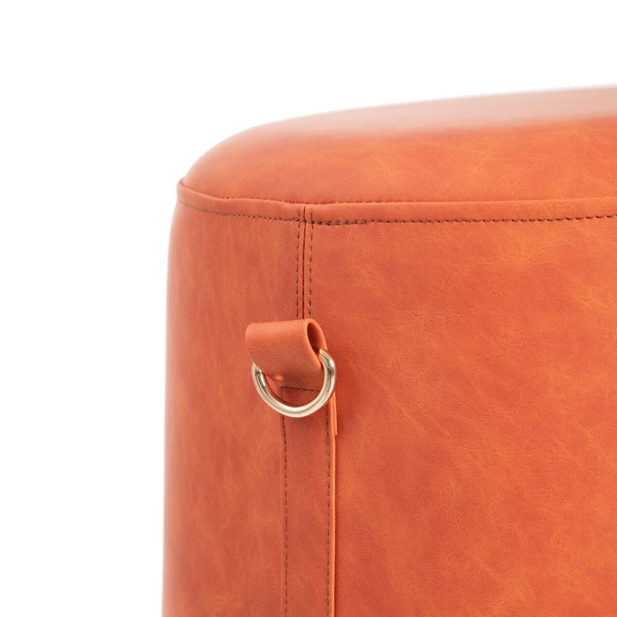 Pouf Dark Red Artificial Leather 41 x 41 x 42 cm DMF-4