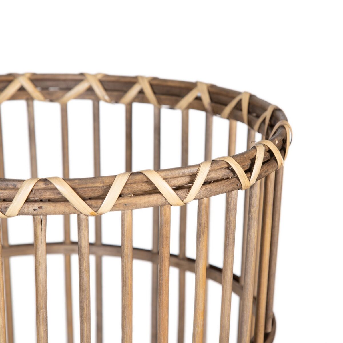 Basket Set 42 x 42 x 69 cm Natural Bamboo (2 Items)-5