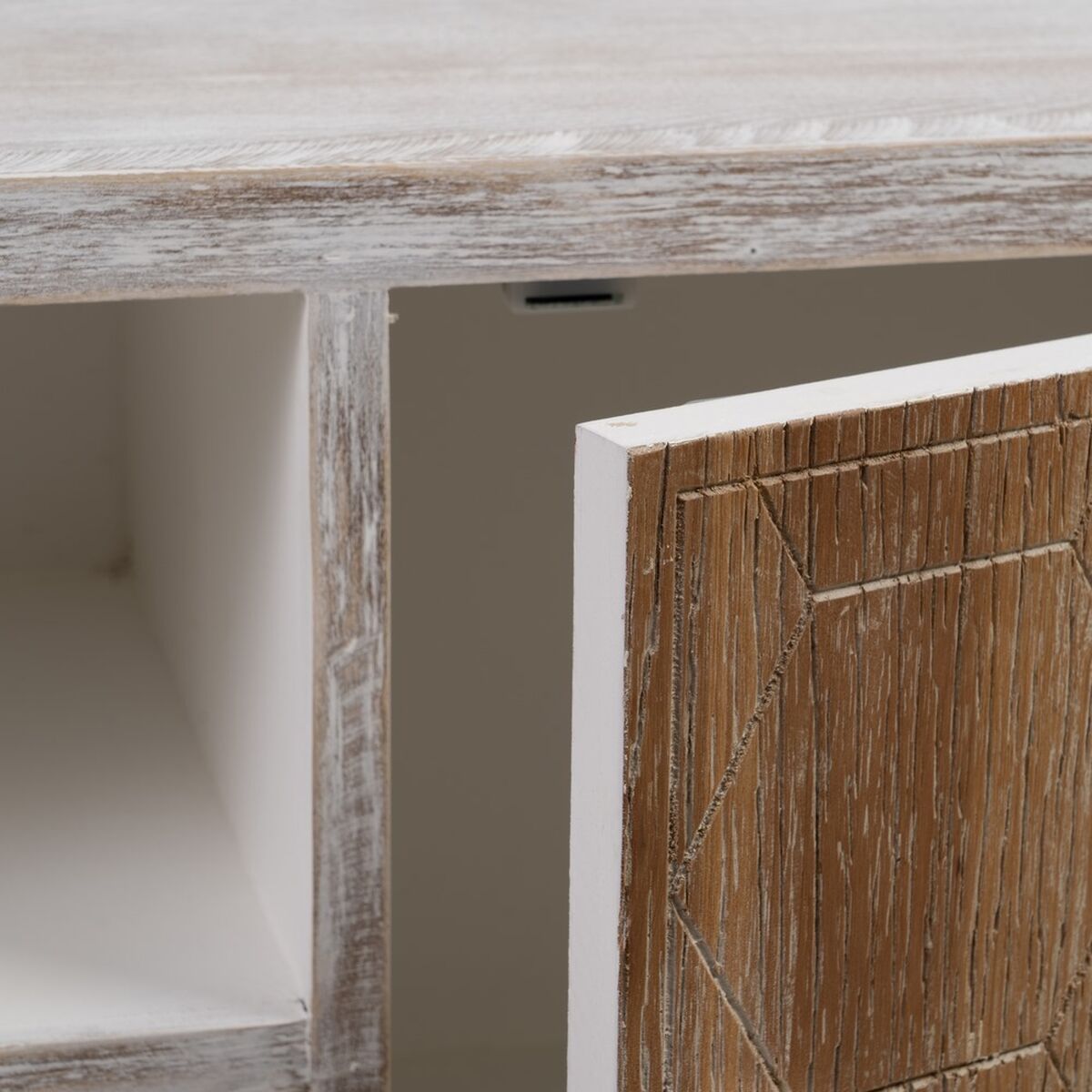 ТВ шкаф COUNTRY 150 x 35 x 53,5 cm Натуральный Белый древесина ели Деревянный MDF-6