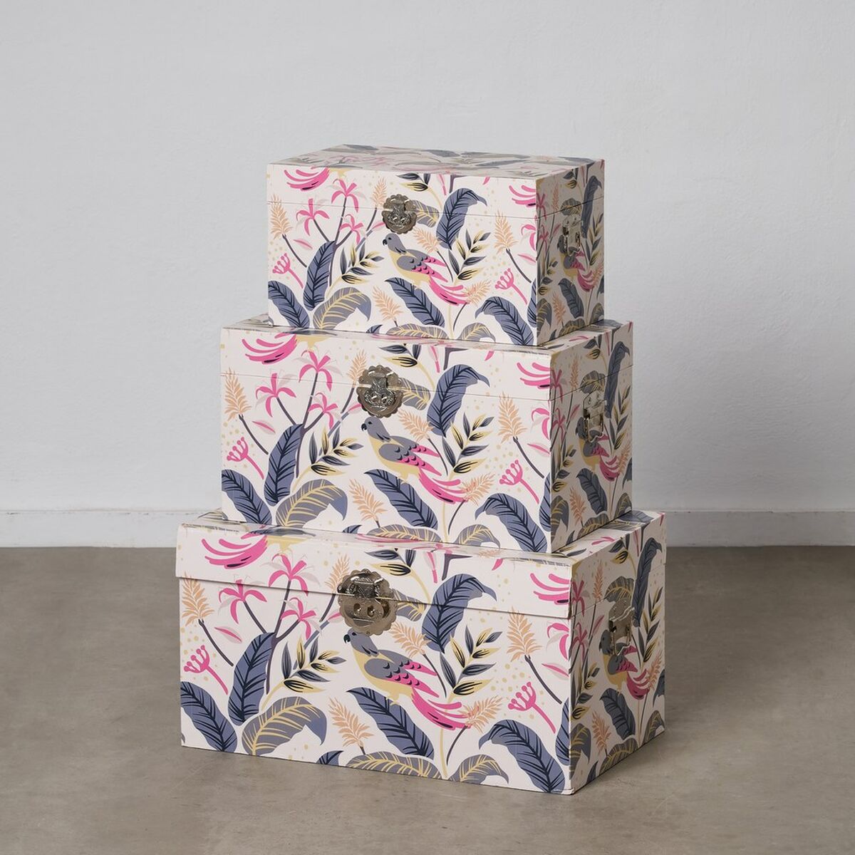 Набор сундуков 65 x 38 x 35 cm Холст DMF (3 Предметы)-8