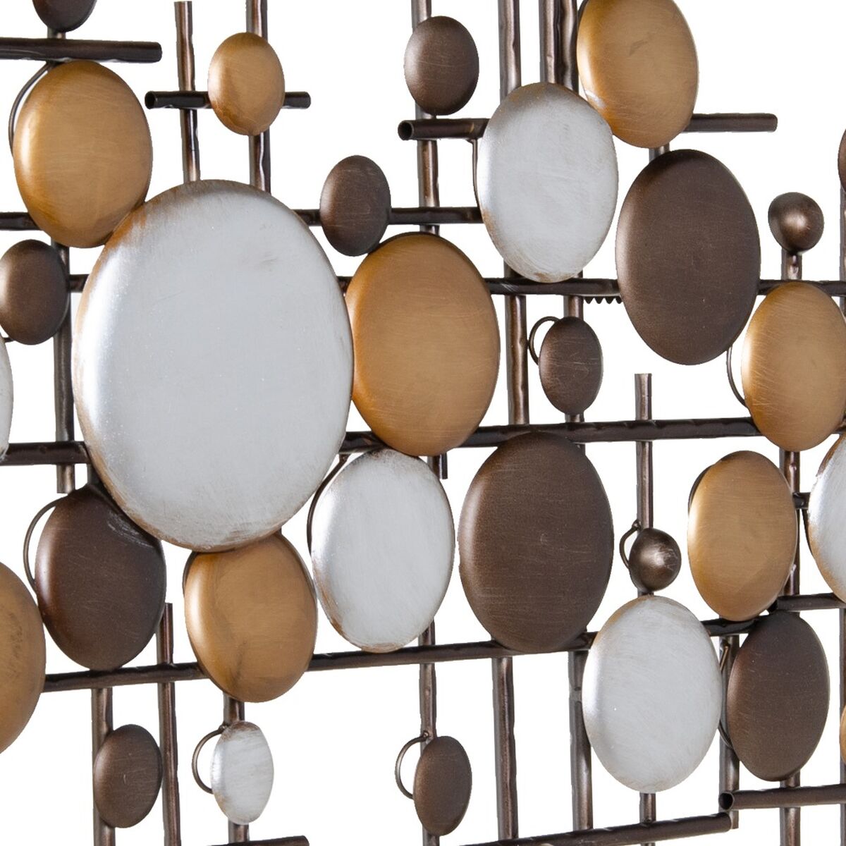 Décoration murale 91,5 x 4,5 x 72 cm Métal doré Argent-5