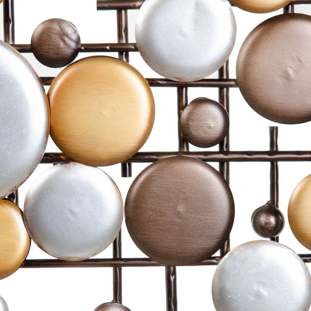 Décoration murale 91,5 x 4,5 x 72 cm Métal doré Argent-6