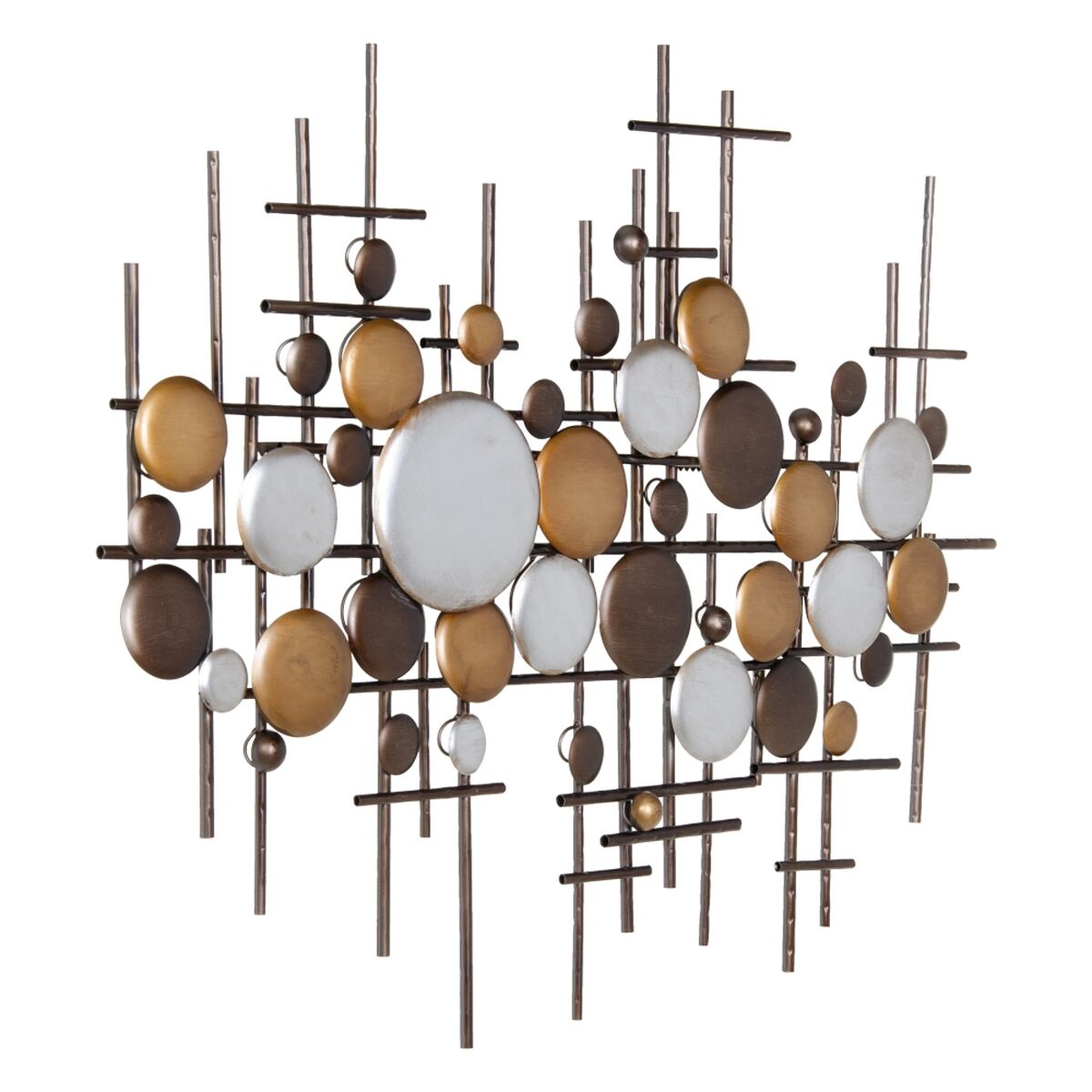 Décoration murale 91,5 x 4,5 x 72 cm Métal doré Argent-7