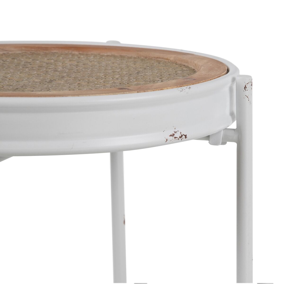 Қосалқы үстел 40 x 40 x 62 см Ақ металл-5