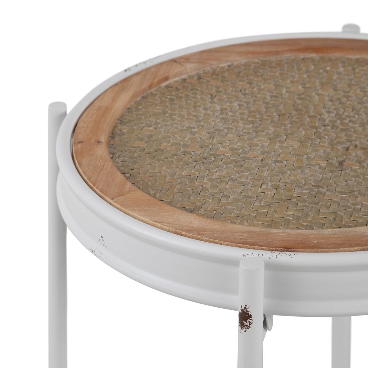Қосалқы үстел 40 x 40 x 62 см Ақ металл-6