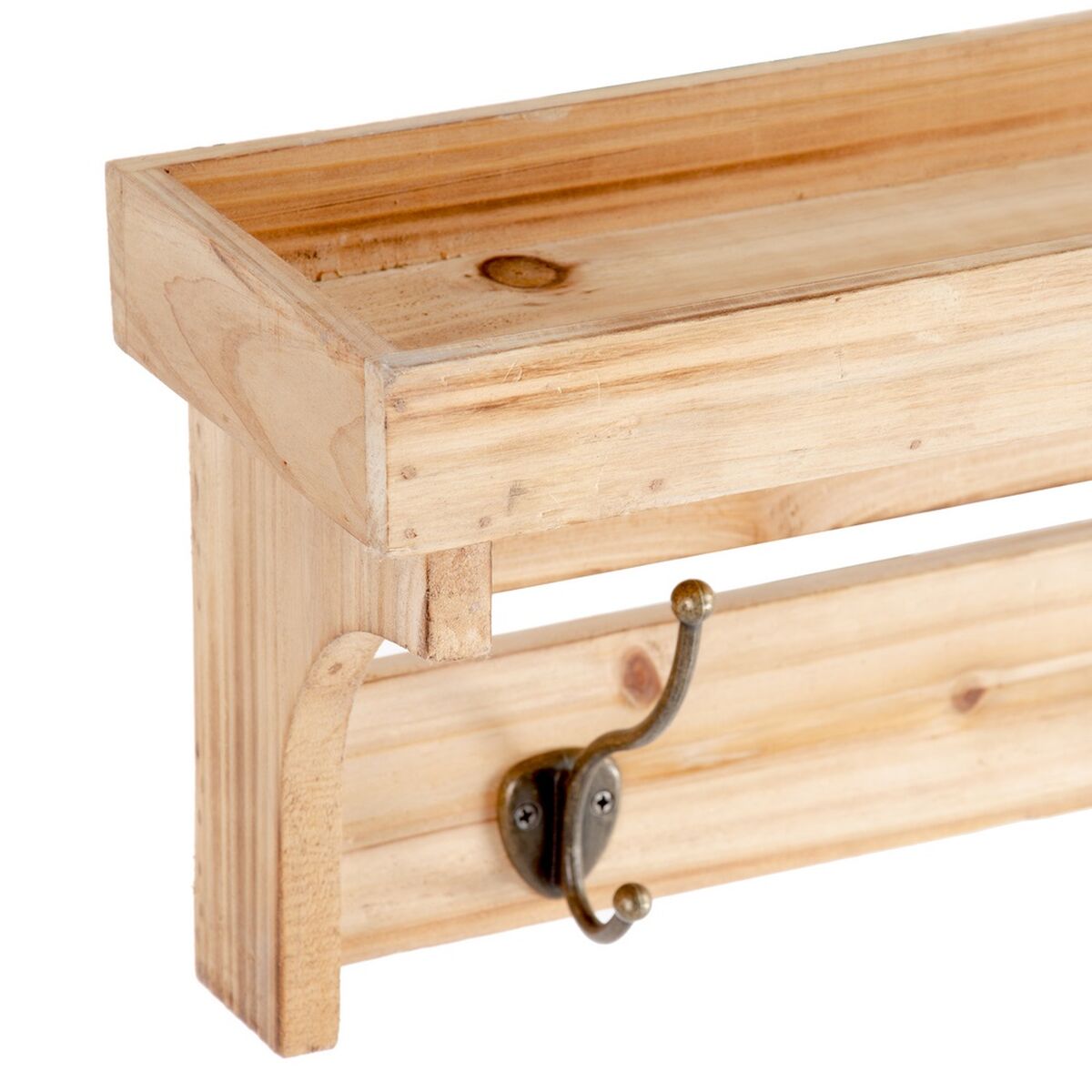 Настенная вешалка 62 x 15 x 21 cm древесина ели-3