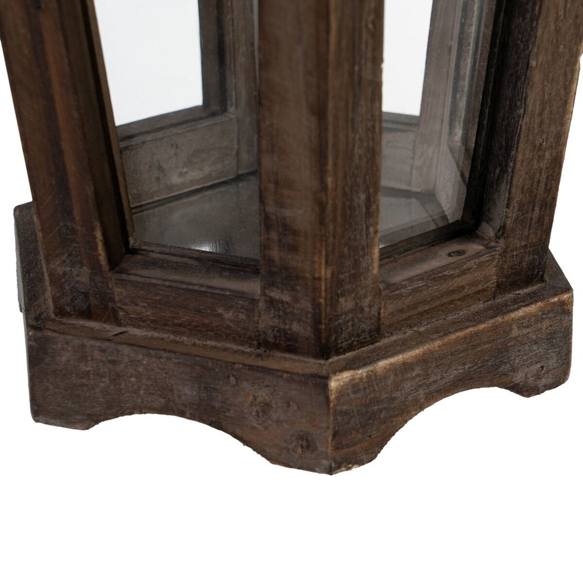 فانوس 32 x 28 x 60 سم Candlestick Brown Silver Fir Wood (قطع 2)-2