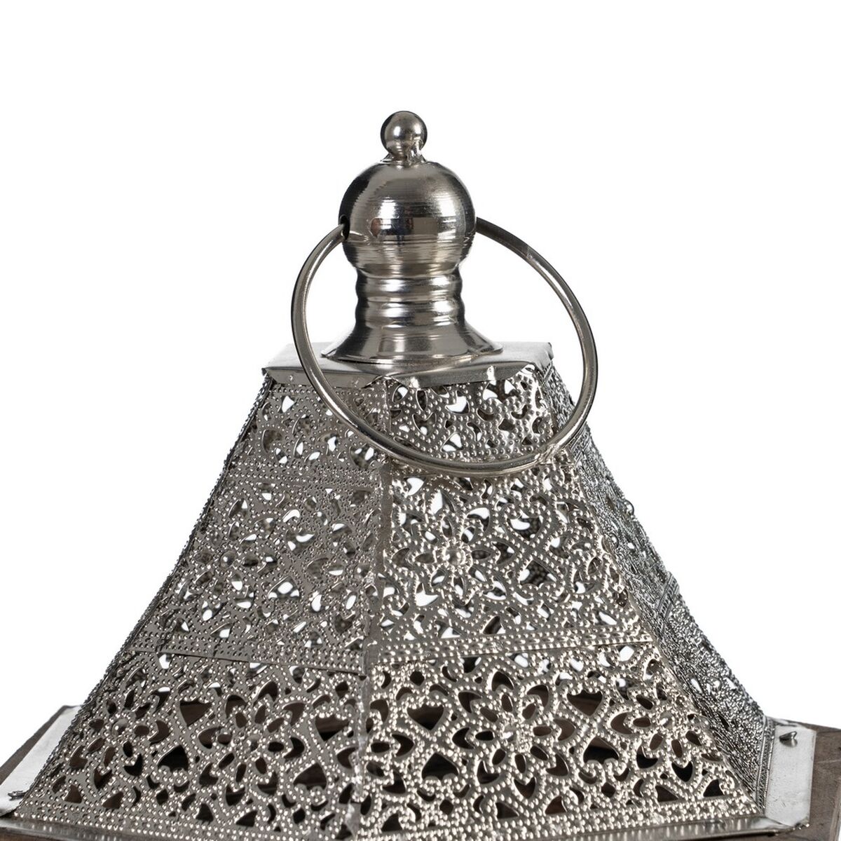 فانوس 32 x 28 x 60 سم Candlestick Brown Silver Fir Wood (قطع 2)-5
