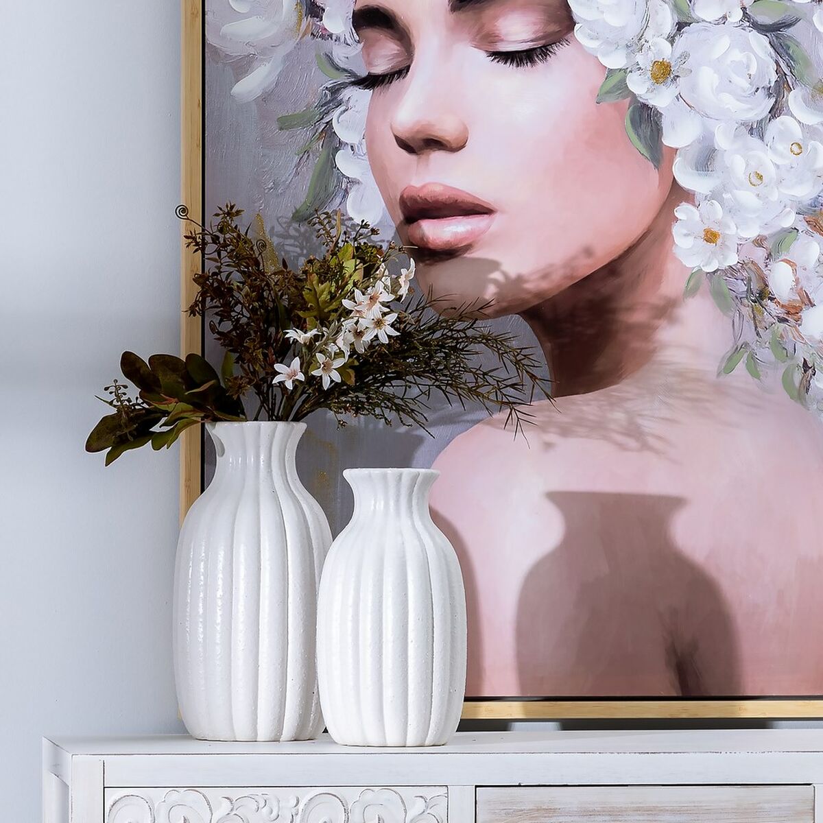 Кувшин 14,5 x 14,5 x 27,5 cm Керамика Белый-4