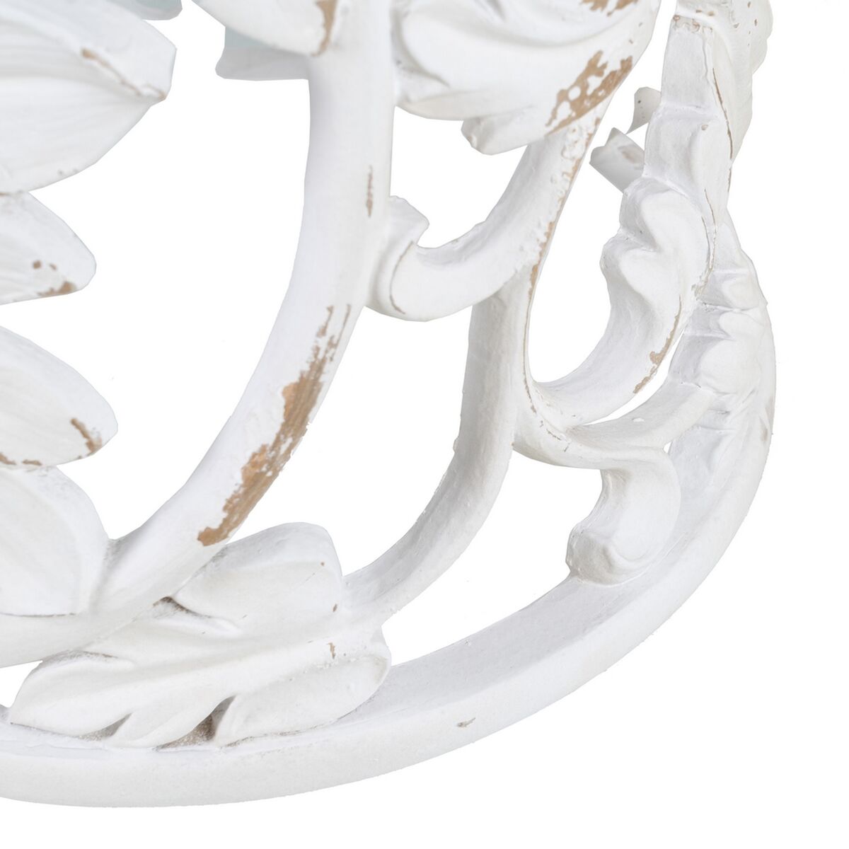 Вспомогательный стол 42 x 42 x 56 cm Натуральный Деревянный Белый-3