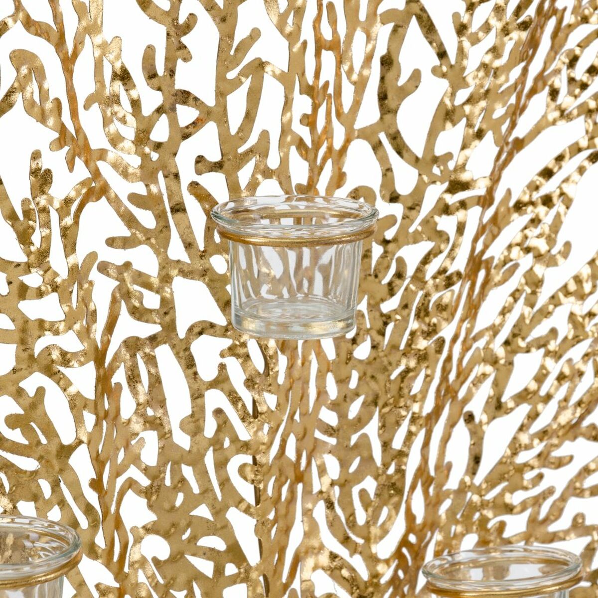 Подсвечник 48 x 12 x 50 cm Позолоченный Металл-3