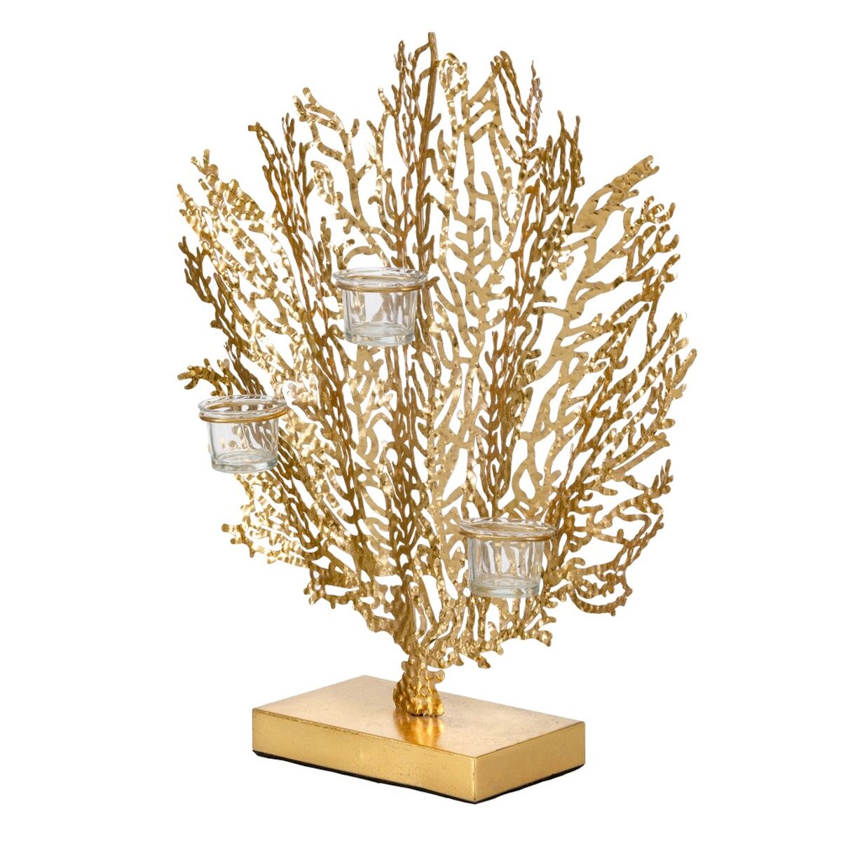 Подсвечник 48 x 12 x 50 cm Позолоченный Металл-5