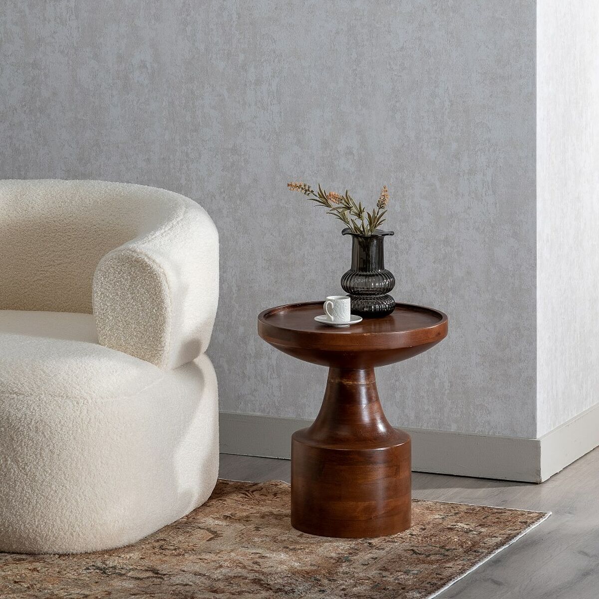 Вспомогательный стол 40 x 40 x 44,5 cm Коричневый Древесина манго-7