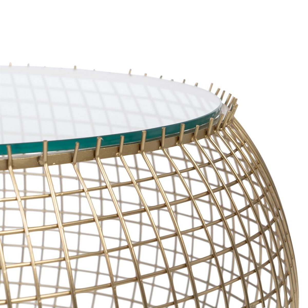 Кофейный столик 74 x 74 x 44 cm Стеклянный Железо-4