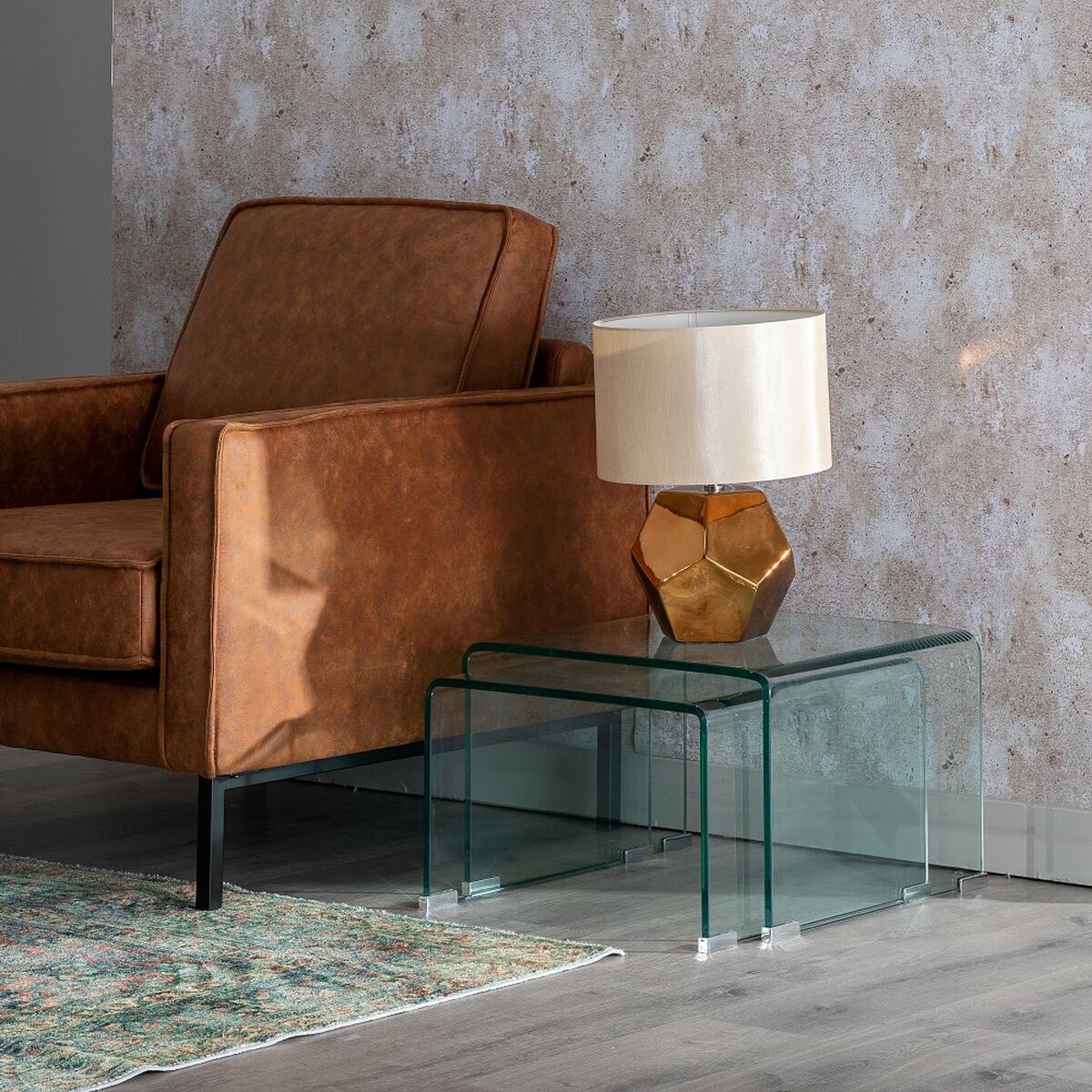 Вспомогательный стол 50 x 45 x 33 cm Прозрачный (2 штук)-8