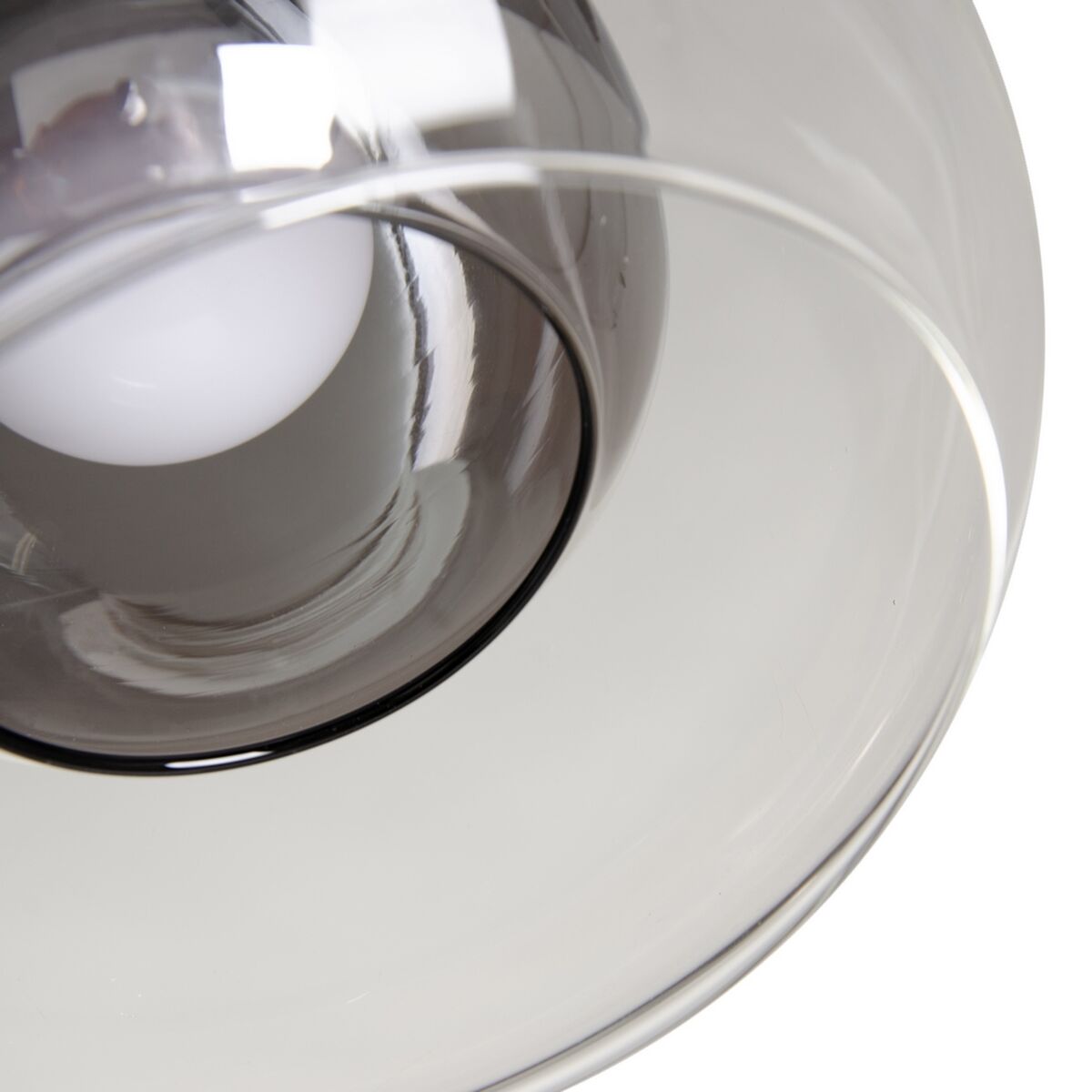 Потолочный светильник 16 x 16 x 50 cm Стеклянный Серый Металл-3