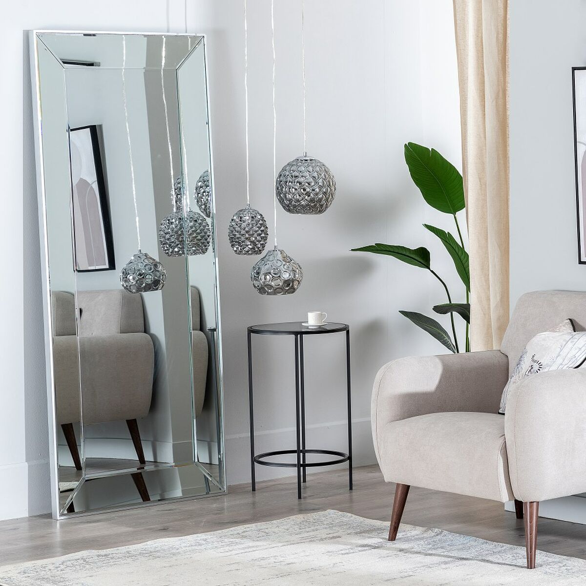 Потолочный светильник 15 x 15 x 17,5 cm Стеклянный Серебряный Железо Ø 15 cm-5