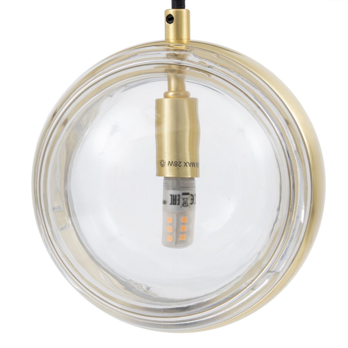 Потолочный светильник 15 x 15 x 120 cm Стеклянный Позолоченный Железо Ø 15 cm-4