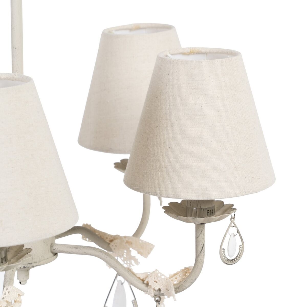 Потолочный светильник 51 x 50 x 96 cm Металл Бежевый Ø 15 cm Классический-5