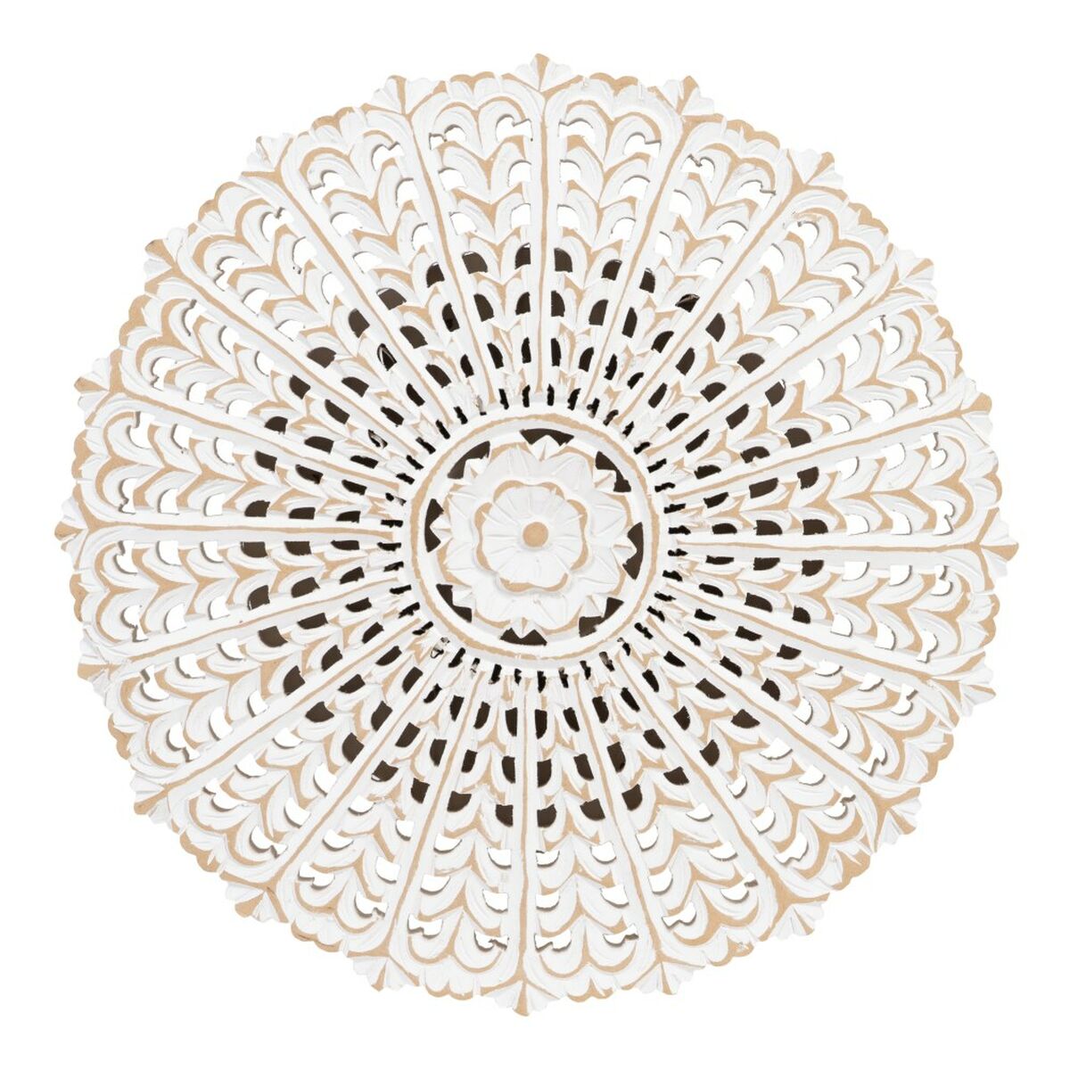 Yardımcı Tablo 45 x 45 x 53 cm Beyaz Mango Ahşap-3