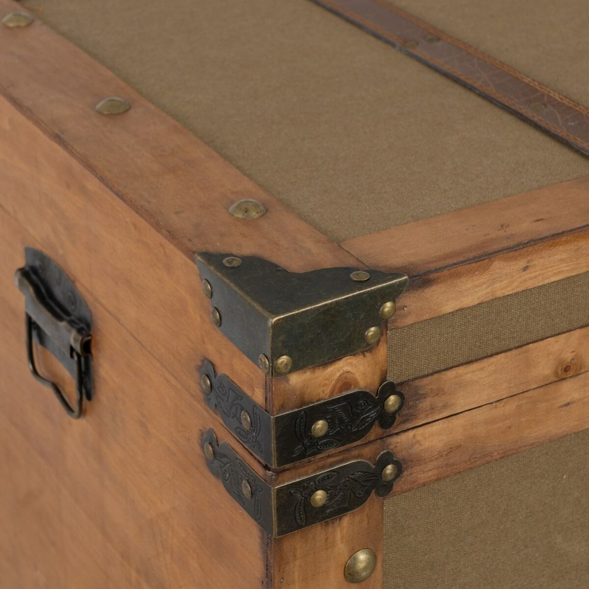 Набор сундуков 90 x 47 x 45 cm Синтетическая ткань Деревянный (3 Предметы)-7