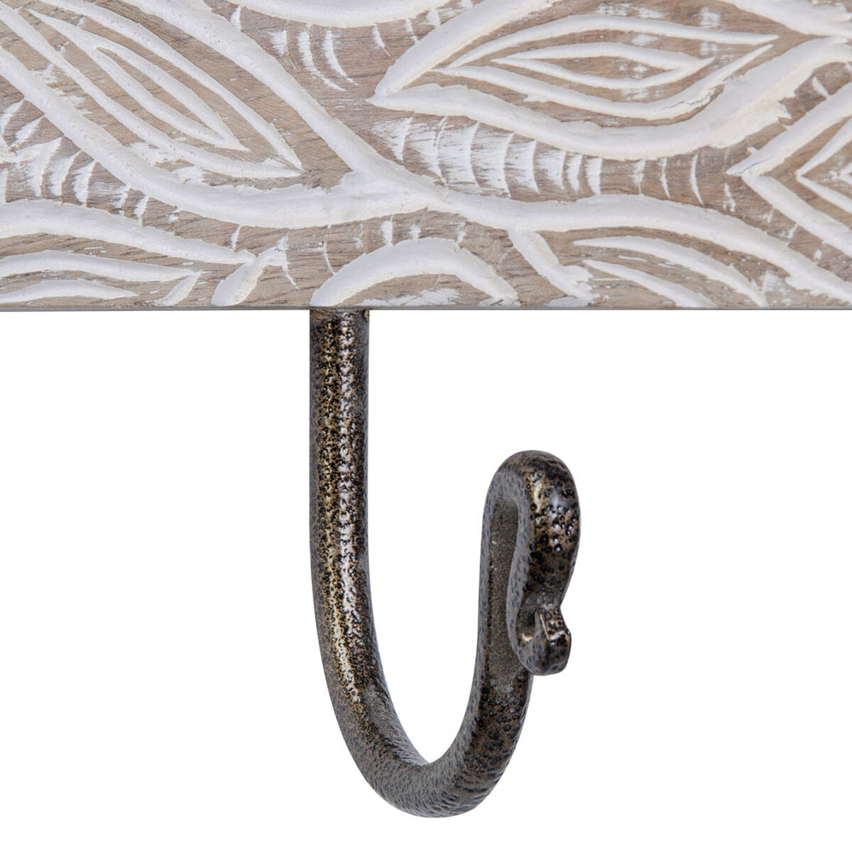 Настенная вешалка 61 x 7 x 16,5 cm Металл Деревянный-4