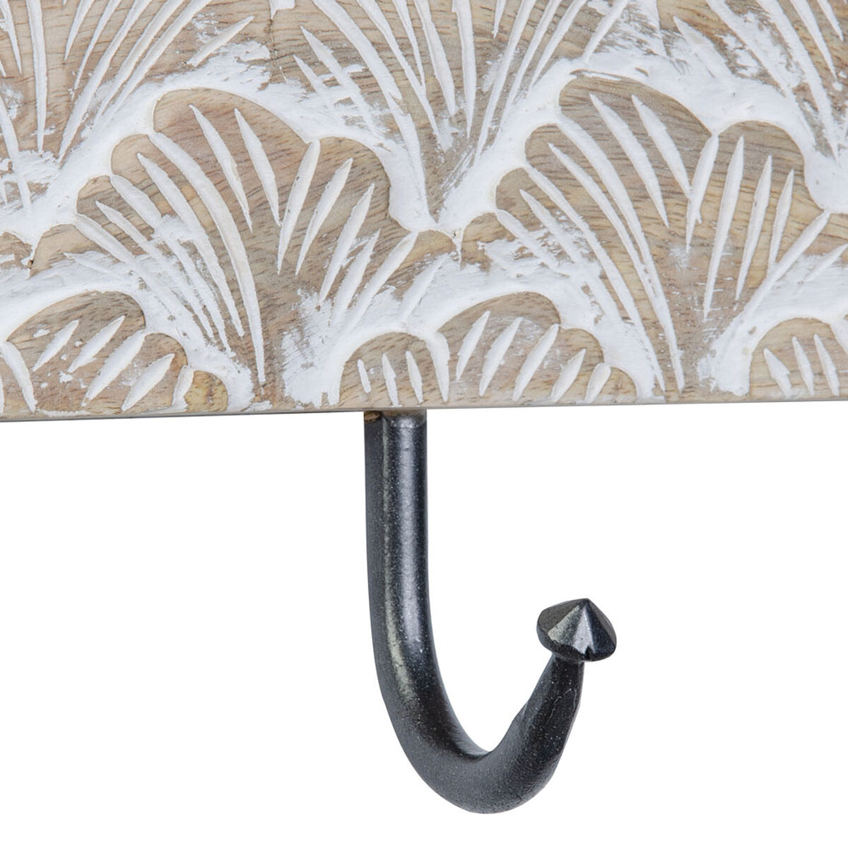 Настенная вешалка 50,5 x 7 x 14,5 cm Металл Деревянный-4