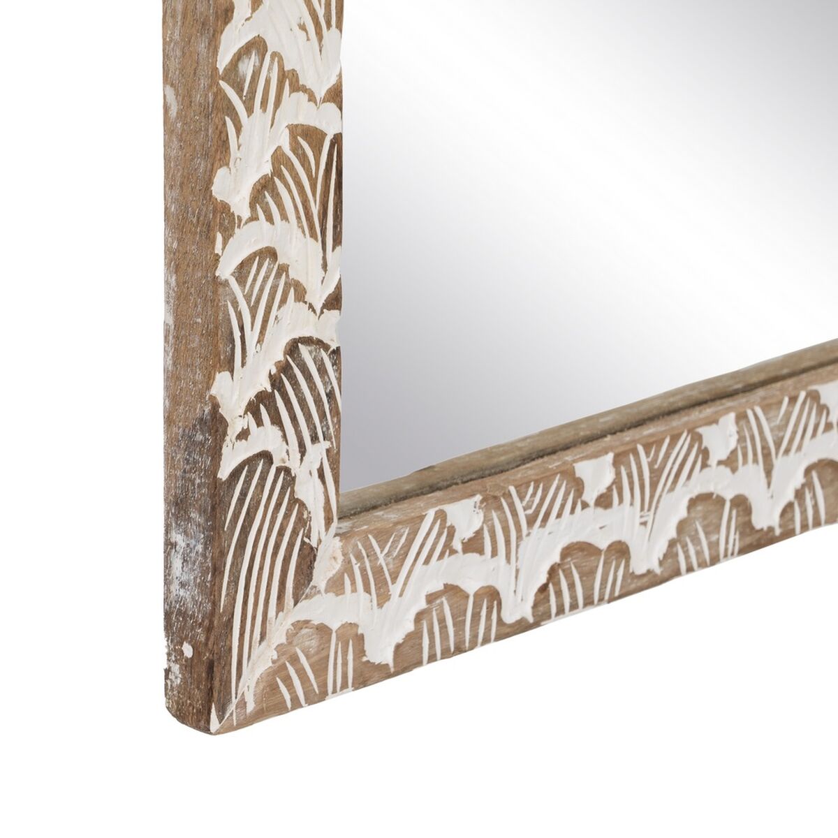 Настенное зеркало 61 x 2 x 152 cm Деревянный Белый-4