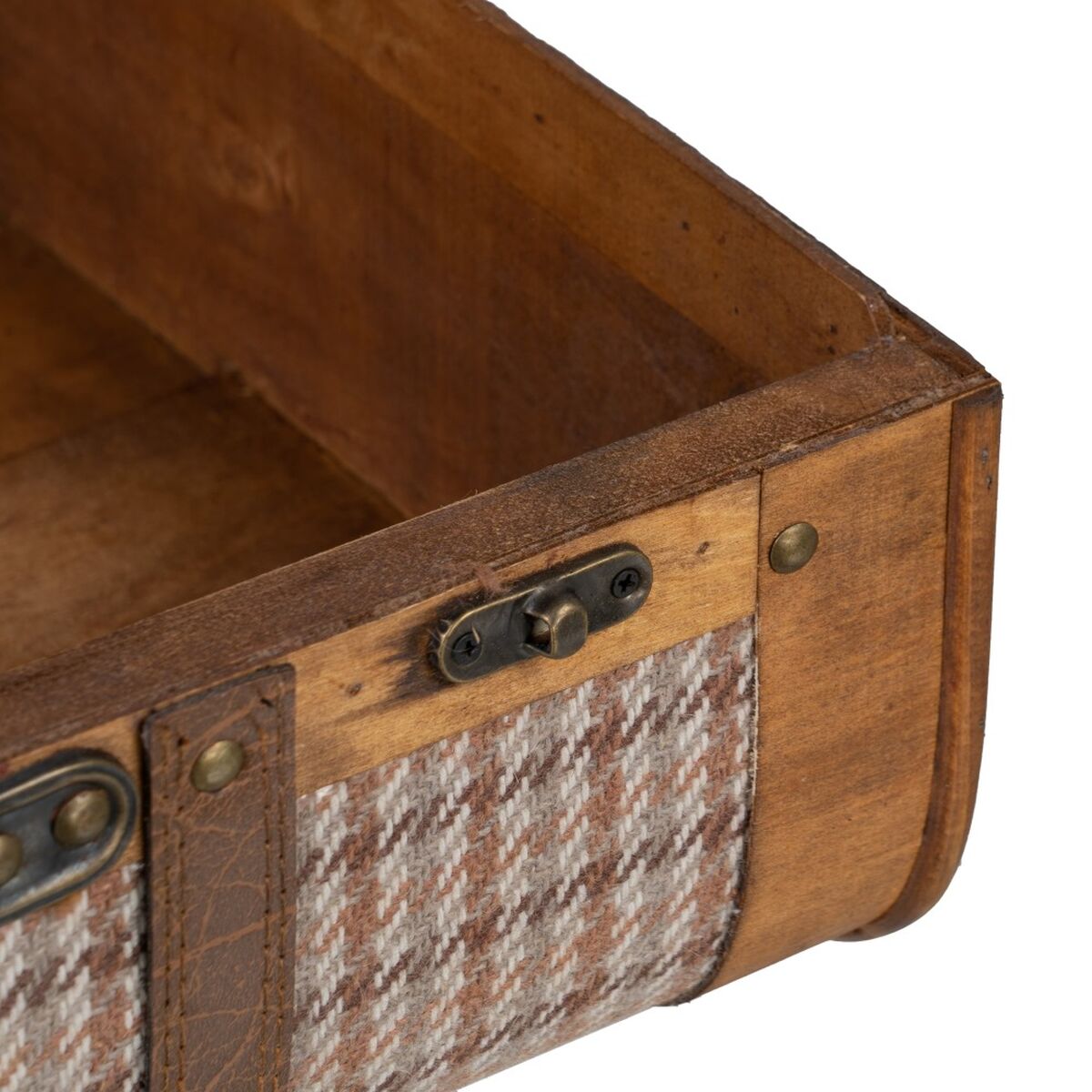 Набор сундуков 50 x 36 x 20 cm Синтетическая ткань Деревянный фотографии (2 Предметы)-3