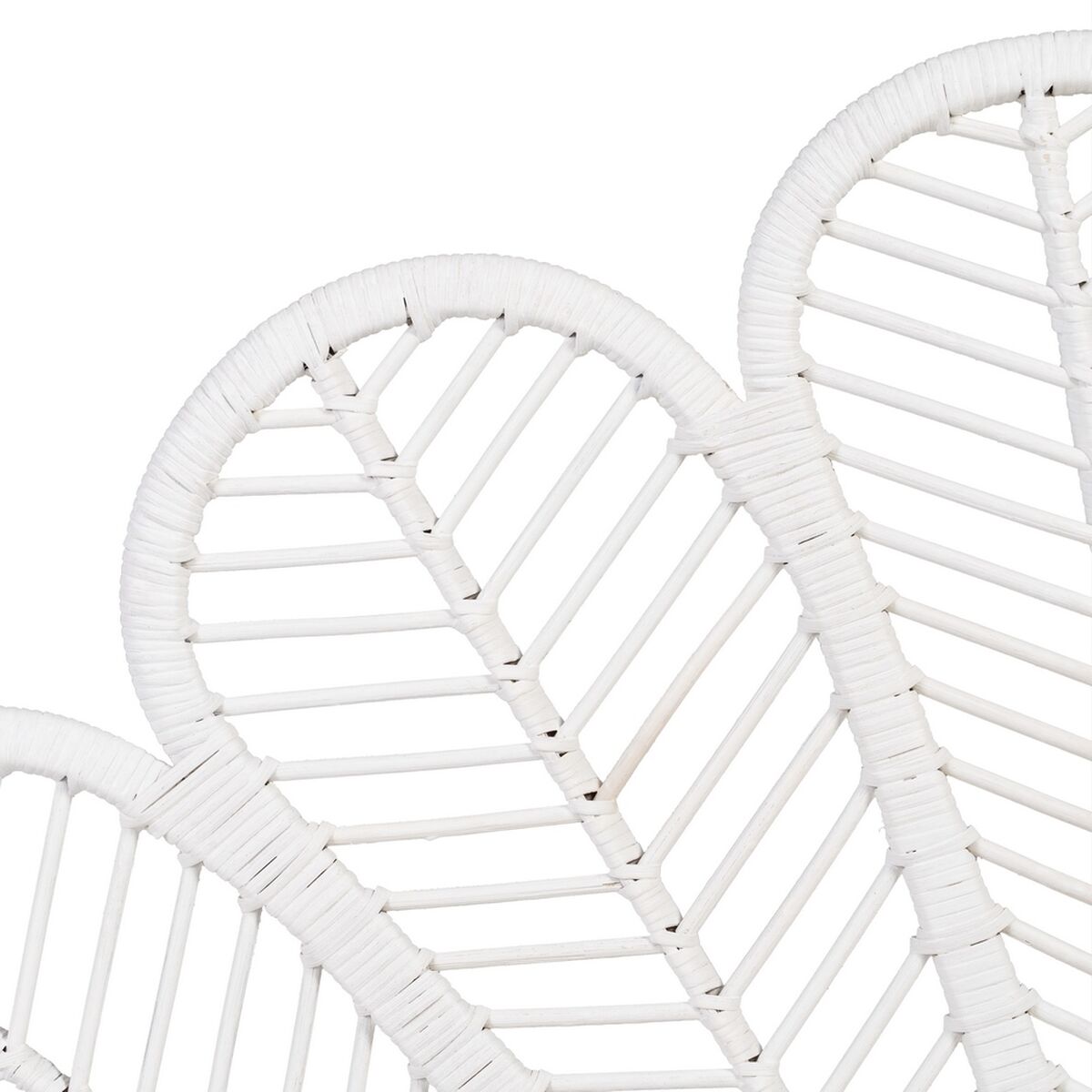 Изголовье кровати 160 x 3 x 87 cm Белый ротанг-4