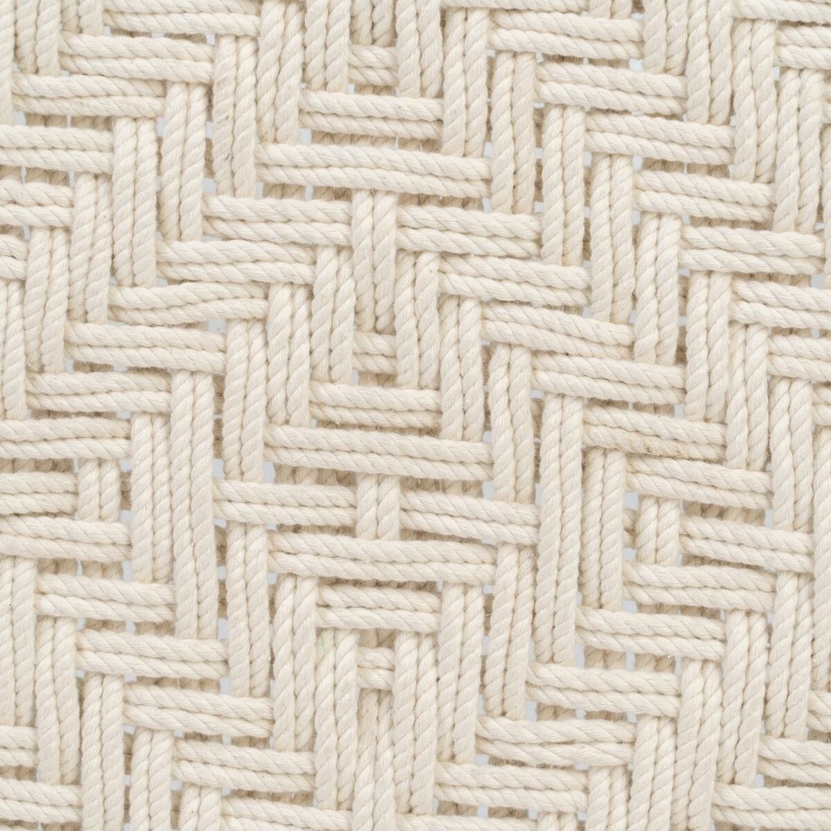 Банкетка 46 x 46 x 40 cm Деревянный Веревка Белый-3